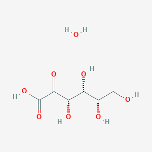 molecular formula C6H12O8 B2881011 L-xylo-2-Hexulosonic acid, monohydrate CAS No. 219905-82-5