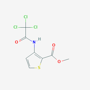 molecular formula C8H6Cl3NO3S B2881026 Methyl 3-(2,2,2-trichloroacetamido)thiophene-2-carboxylate CAS No. 551899-09-3
