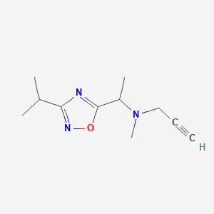 Methyl(prop-2-yn-1-yl){1-[3-(propan-2-yl)-1,2,4-oxadiazol-5-yl]ethyl}amine