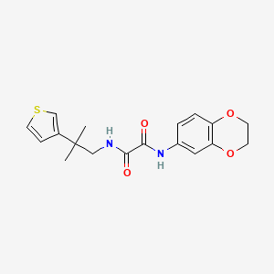 molecular formula C18H20N2O4S B2881034 N1-(2,3-二氢苯并[b][1,4]二噁英-6-基)-N2-(2-甲基-2-(噻吩-3-基)丙基)草酰胺 CAS No. 2320685-35-4