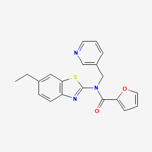 molecular formula C20H17N3O2S B2881037 N-(6-ethylbenzo[d]thiazol-2-yl)-N-(pyridin-3-ylmethyl)furan-2-carboxamide CAS No. 895027-73-3
