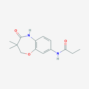 N-(3,3-dimethyl-4-oxo-2,3,4,5-tetrahydrobenzo[b][1,4]oxazepin-8-yl)propionamide