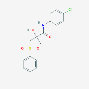 N-(4-chlorophenyl)-2-hydroxy-2-methyl-3-[(4-methylphenyl)sulfonyl]propanamide