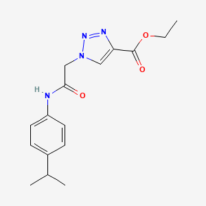 molecular formula C16H20N4O3 B2881057 ethyl 1-{2-[(4-isopropylphenyl)amino]-2-oxoethyl}-1H-1,2,3-triazole-4-carboxylate CAS No. 902564-56-1