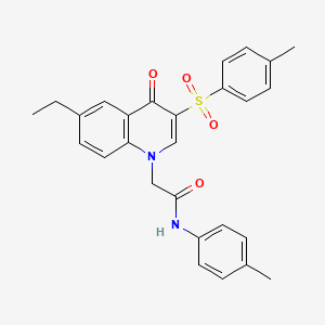 molecular formula C27H26N2O4S B2881059 2-(6-乙基-4-氧代-3-甲苯磺酰基喹啉-1(4H)-基)-N-(对甲苯基)乙酰胺 CAS No. 902521-27-1