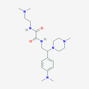 molecular formula C21H36N6O2 B2881066 N1-(2-(dimethylamino)ethyl)-N2-(2-(4-(dimethylamino)phenyl)-2-(4-methylpiperazin-1-yl)ethyl)oxalamide CAS No. 899729-72-7