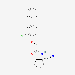 molecular formula C20H19ClN2O2 B2881067 2-(2-chloro-4-phenylphenoxy)-N-(1-cyanocyclopentyl)acetamide CAS No. 877947-56-3