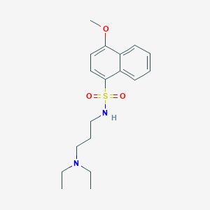 molecular formula C18H26N2O3S B288107 N-[3-(diethylamino)propyl]-4-methoxynaphthalene-1-sulfonamide 