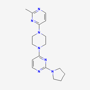 molecular formula C17H23N7 B2881076 4-[4-(2-Methylpyrimidin-4-yl)piperazin-1-yl]-2-(pyrrolidin-1-yl)pyrimidine CAS No. 2415621-31-5
