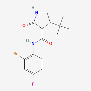molecular formula C15H18BrFN2O2 B2881078 N-(2-bromo-4-fluorophenyl)-4-tert-butyl-2-oxopyrrolidine-3-carboxamide CAS No. 2097900-98-4