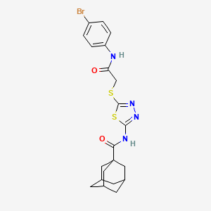 N-[5-[2-(4-bromoanilino)-2-oxoethyl]sulfanyl-1,3,4-thiadiazol-2-yl]adamantane-1-carboxamide