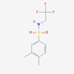 molecular formula C10H12F3NO2S B2881081 3,4-Dimethyl-N-(2,2,2-trifluoroethyl)benzenesulfonamide CAS No. 2327350-66-1