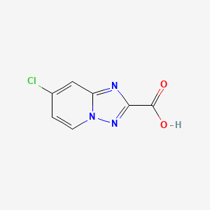 molecular formula C7H4ClN3O2 B2881094 7-Chloro-[1,2,4]triazolo[1,5-a]pyridine-2-carboxylic acid CAS No. 1416372-61-6