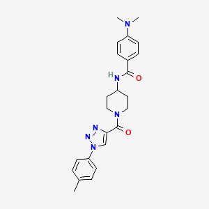 4-(dimethylamino)-N-(1-(1-(p-tolyl)-1H-1,2,3-triazole-4-carbonyl)piperidin-4-yl)benzamide