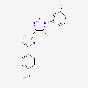 2-(1-(3-chlorophenyl)-5-methyl-1H-1,2,3-triazol-4-yl)-4-(4-methoxyphenyl)thiazole