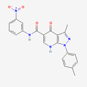 3-methyl-N-(3-nitrophenyl)-4-oxo-1-(p-tolyl)-4,7-dihydro-1H-pyrazolo[3,4-b]pyridine-5-carboxamide