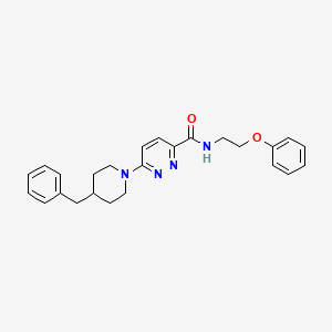 molecular formula C25H28N4O2 B2881129 6-(4-benzylpiperidin-1-yl)-N-(2-phenoxyethyl)pyridazine-3-carboxamide CAS No. 1396873-33-8