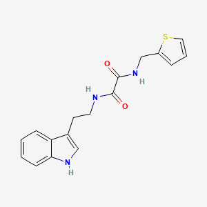 molecular formula C17H17N3O2S B2881141 N1-(2-(1H-indol-3-yl)ethyl)-N2-(thiophen-2-ylmethyl)oxalamide CAS No. 941962-88-5