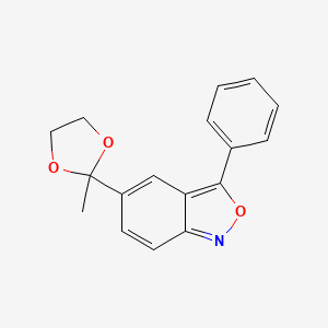 molecular formula C17H15NO3 B2881143 5-(2-Methyl-1,3-dioxolan-2-yl)-3-phenyl-2,1-benzoxazole CAS No. 37103-99-4