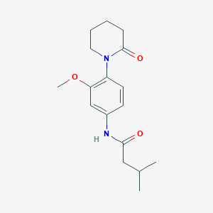 N-(3-methoxy-4-(2-oxopiperidin-1-yl)phenyl)-3-methylbutanamide