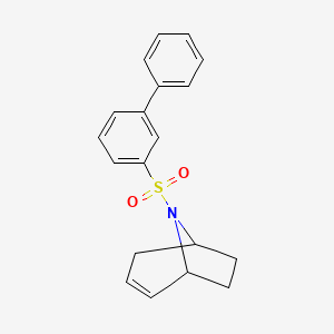 molecular formula C19H19NO2S B2881145 (1R,5S)-8-([1,1'-biphenyl]-3-ylsulfonyl)-8-azabicyclo[3.2.1]oct-2-ene CAS No. 1705498-28-7