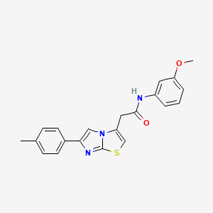 N-(3-methoxyphenyl)-2-(6-(p-tolyl)imidazo[2,1-b]thiazol-3-yl)acetamide