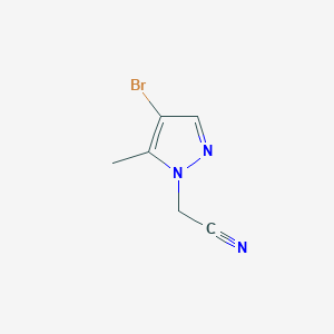 molecular formula C6H6BrN3 B2881150 (4-Bromo-5-methyl-1H-pyrazol-1-YL)acetonitrile CAS No. 1006471-37-9