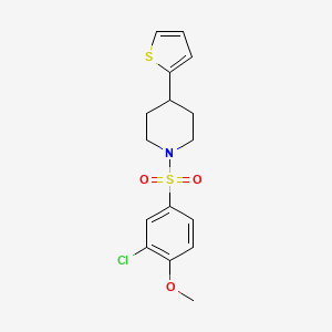1-((3-Chloro-4-methoxyphenyl)sulfonyl)-4-(thiophen-2-yl)piperidine
