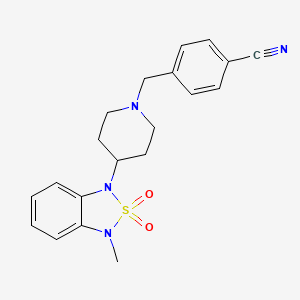 4-((4-(3-methyl-2,2-dioxidobenzo[c][1,2,5]thiadiazol-1(3H)-yl)piperidin-1-yl)methyl)benzonitrile