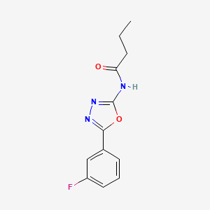N-(5-(3-fluorophenyl)-1,3,4-oxadiazol-2-yl)butyramide