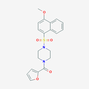 molecular formula C20H20N2O5S B288118 1-(2-Furoyl)-4-[(4-methoxy-1-naphthyl)sulfonyl]piperazine 