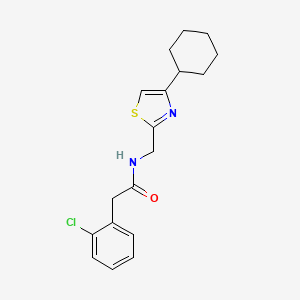 2-(2-chlorophenyl)-N-((4-cyclohexylthiazol-2-yl)methyl)acetamide