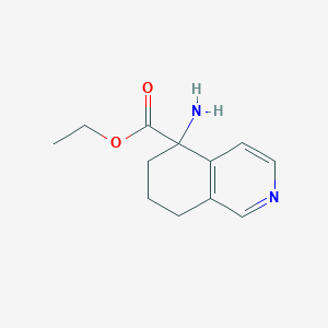 molecular formula C12H16N2O2 B2881182 Ethyl 5-amino-7,8-dihydro-6H-isoquinoline-5-carboxylate CAS No. 2092513-71-6
