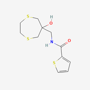 N-[(6-Hydroxy-1,4-dithiepan-6-yl)methyl]thiophene-2-carboxamide