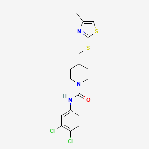 N-(3,4-dichlorophenyl)-4-(((4-methylthiazol-2-yl)thio)methyl)piperidine-1-carboxamide