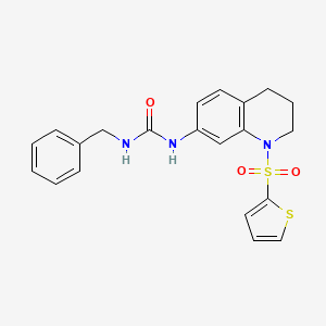 1-Benzyl-3-(1-(thiophen-2-ylsulfonyl)-1,2,3,4-tetrahydroquinolin-7-yl)urea