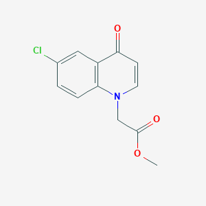 molecular formula C12H10ClNO3 B2881204 甲基（6-氯-4-氧代喹啉-1(4H)-基）乙酸酯 CAS No. 1170503-88-4
