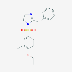 molecular formula C19H22N2O3S B288121 2-benzyl-1-[(4-ethoxy-3-methylphenyl)sulfonyl]-4,5-dihydro-1H-imidazole 