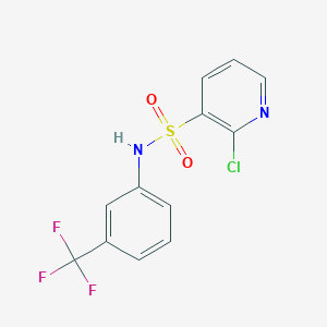 molecular formula C12H8ClF3N2O2S B2881212 2-chloro-N-[3-(trifluoromethyl)phenyl]pyridine-3-sulfonamide CAS No. 1119211-63-0