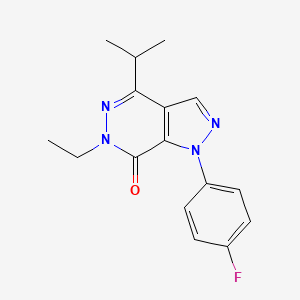 molecular formula C16H17FN4O B2881213 6-ethyl-1-(4-fluorophenyl)-4-isopropyl-1H-pyrazolo[3,4-d]pyridazin-7(6H)-one CAS No. 955846-05-6