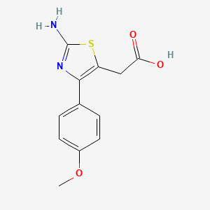molecular formula C12H12N2O3S B2881225 [2-Amino-4-(4-methoxy-phenyl)-thiazol-5-yl]-acetic acid CAS No. 765211-01-6