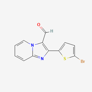 molecular formula C12H7BrN2OS B2881227 2-(5-Bromothiophen-2-yl)imidazo[1,2-a]pyridine-3-carbaldehyde CAS No. 898379-45-8