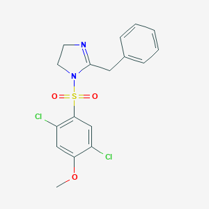molecular formula C17H16Cl2N2O3S B288123 2-benzyl-1-[(2,5-dichloro-4-methoxyphenyl)sulfonyl]-4,5-dihydro-1H-imidazole 