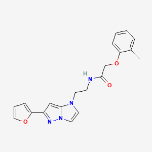 molecular formula C20H20N4O3 B2881232 N-(2-(6-(furan-2-yl)-1H-imidazo[1,2-b]pyrazol-1-yl)ethyl)-2-(o-tolyloxy)acetamide CAS No. 1798539-55-5