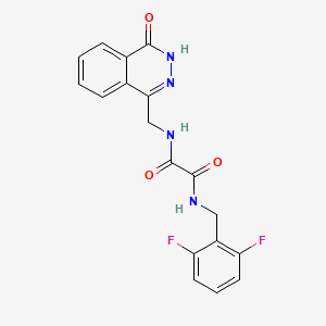 molecular formula C18H14F2N4O3 B2881233 N-(2,6-difluorobenzyl)-N'-[(4-oxo-3,4-dihydrophthalazin-1-yl)methyl]ethanediamide CAS No. 923244-49-9