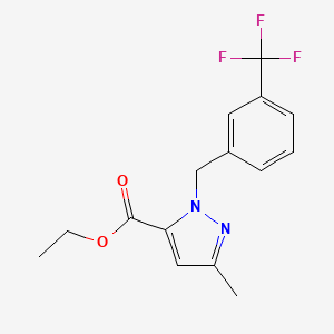 ethyl 3-methyl-1-[3-(trifluoromethyl)benzyl]-1H-pyrazole-5-carboxylate