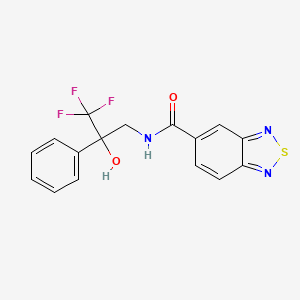 molecular formula C16H12F3N3O2S B2881240 N-(3,3,3-trifluoro-2-hydroxy-2-phenylpropyl)benzo[c][1,2,5]thiadiazole-5-carboxamide CAS No. 1351598-53-2