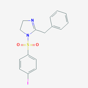 molecular formula C16H15IN2O2S B288125 2-benzyl-1-[(4-iodophenyl)sulfonyl]-4,5-dihydro-1H-imidazole 