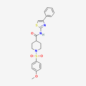 1-((4-methoxyphenyl)sulfonyl)-N-(4-phenylthiazol-2-yl)piperidine-4-carboxamide