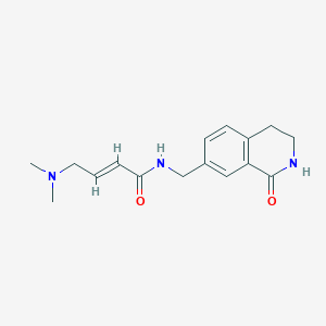 (E)-4-(Dimethylamino)-N-[(1-oxo-3,4-dihydro-2H-isoquinolin-7-yl)methyl]but-2-enamide